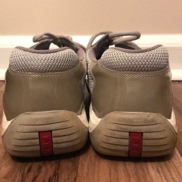 Prada Grey patent leather low sneaker. Size 12 - Picture 3 of 8